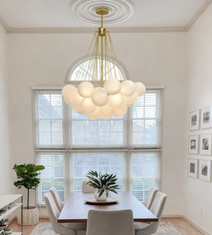 Enhance Your Dining Room with a Vintage Bubble Chandelier Lamp